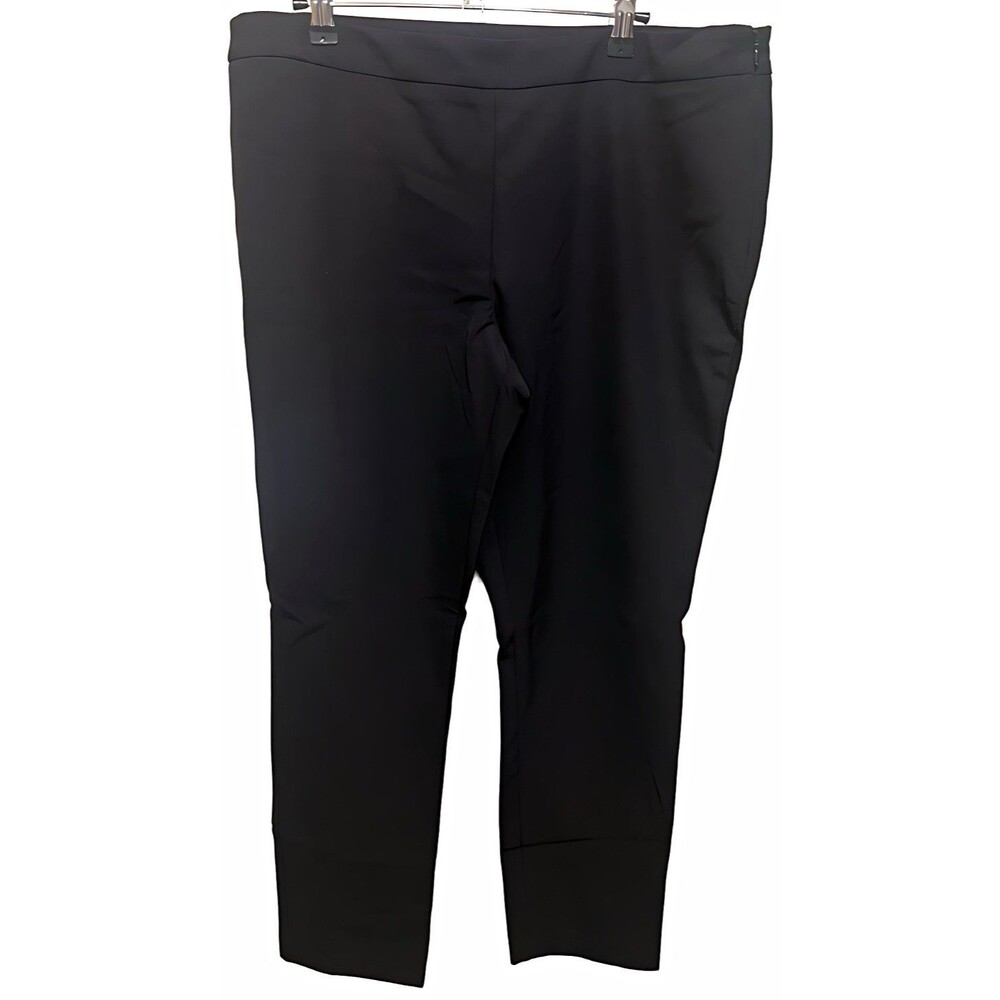 Kenneth Cole New York Women's Black Solid Flat Front Dress Pants Size 14